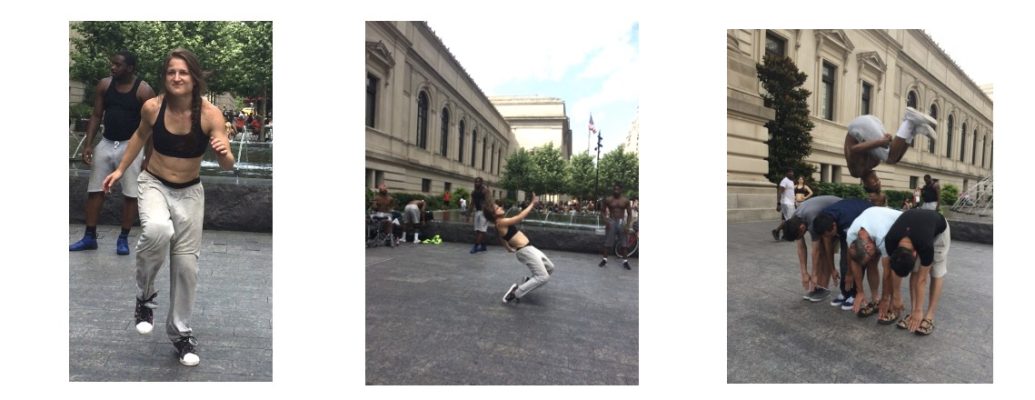 Dancers in street